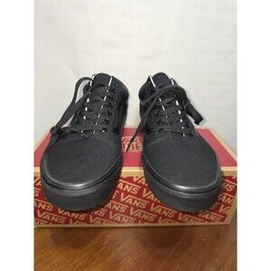 Vans Old Skool Triple Black Men's 9.5 Women's 11 Canvas Skate Shoes VN000D3HBKA